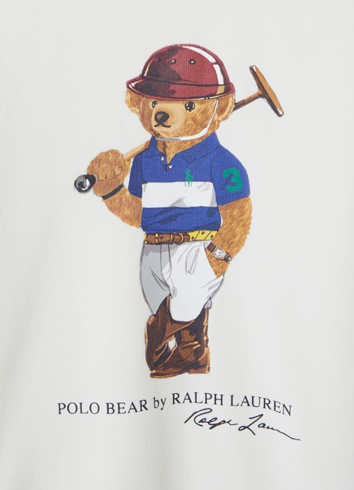 Ralph Lauren Sweater met logoprint - detail gebroken wit