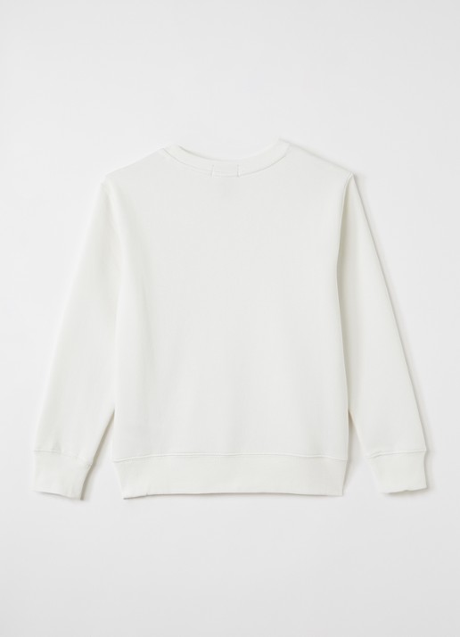 Ralph Lauren Sweater met logoprint - voorkant 3 gebroken wit