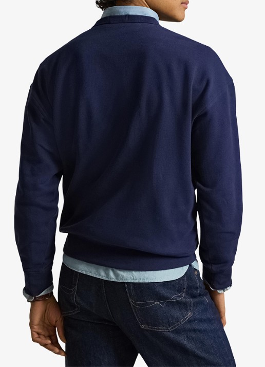 Ralph Lauren Sweater met logoprint - achterkant 3 donkerblauw
