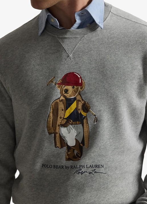 Ralph Lauren Sweater met logoprint - detail 4 andover hthr / grijs
