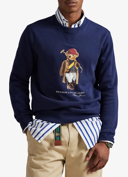 Ralph Lauren Sweater met logoprint - detail 4 newport navy / donkerblauw