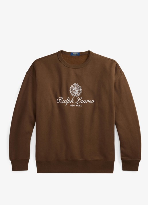 Ralph Lauren Sweater met logoprint - voorkant branch brown-3s7t
