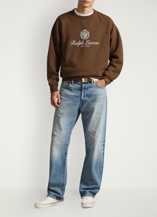 Ralph Lauren Sweater met logoprint - voorkant 2 branch brown-3s7t