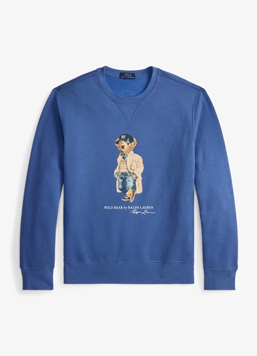 Ralph Lauren Sweater met logoprint - voorkant bastille blue / blauw