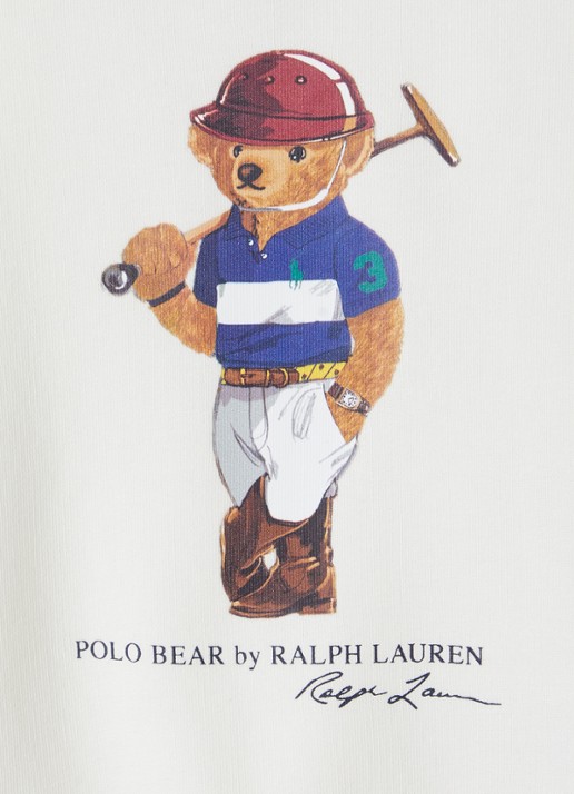Ralph Lauren Sweater met logoprint - detail 3 gebroken wit
