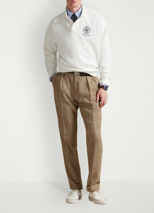 Ralph Lauren Sweater met polokraag en logo - voorkant 3 white / wit
