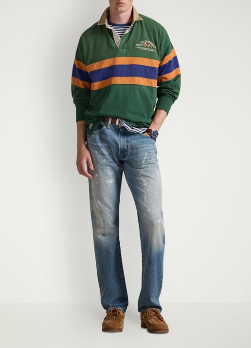 Ralph Lauren Sweater met polokraag - voorkant 5 grass green / groen