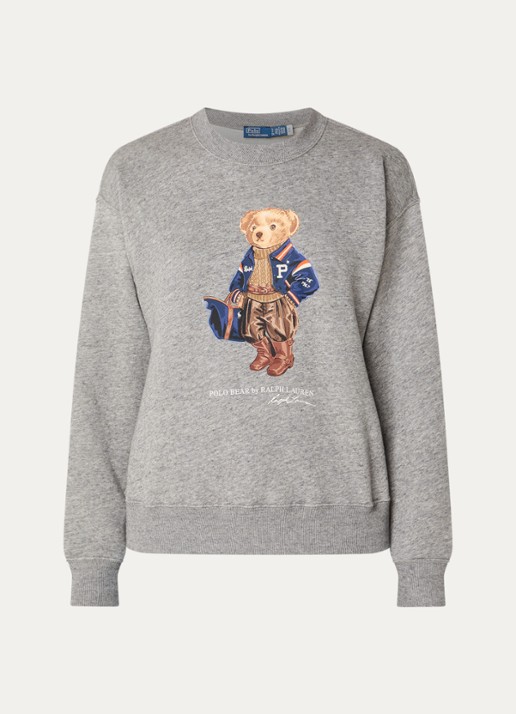Ralph Lauren Sweater met print - voorkant grijsmele