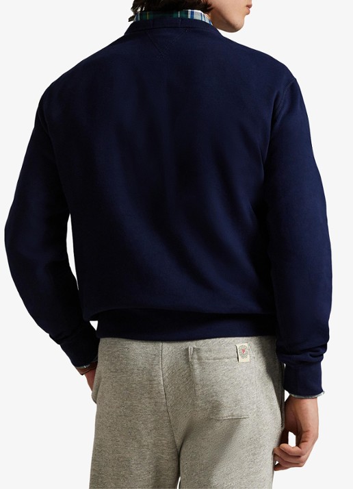 Ralph Lauren Sweater met ronde hals en logoborduring - achterkant 3 cruise navy