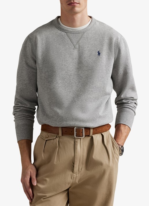 Ralph Lauren Sweater met ronde hals en logoborduring - detail 4 andover heather