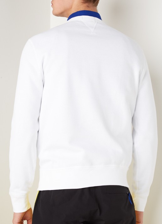 Ralph Lauren Sweater met ronde hals en logoborduring - achterkant 4 patterned - white