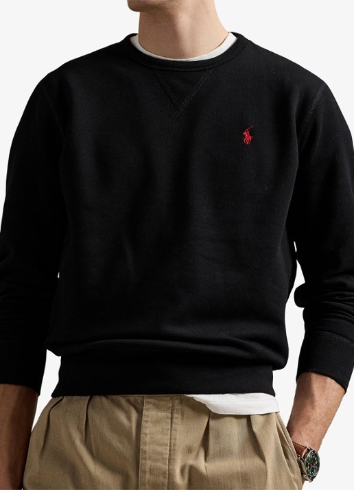 Ralph Lauren Sweater met ronde hals en logoborduring - detail 2 polo black