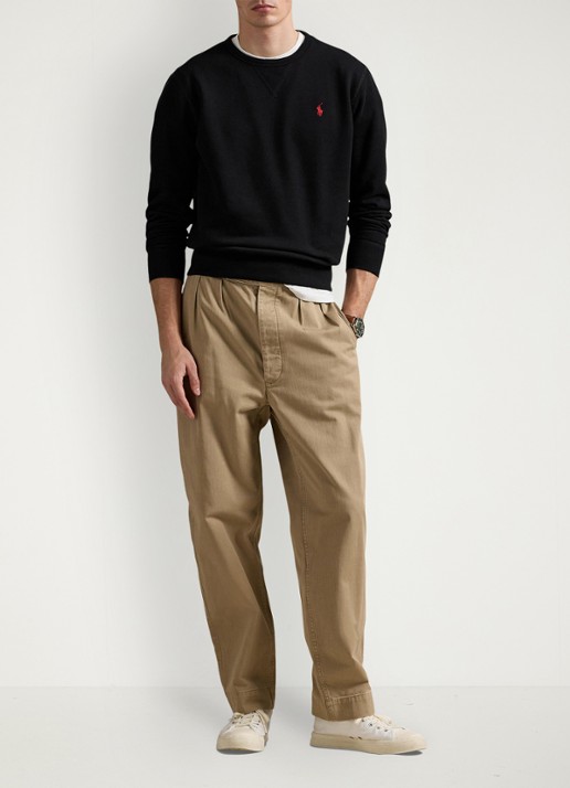 Ralph Lauren Sweater met ronde hals en logoborduring - voorkant 5 polo black