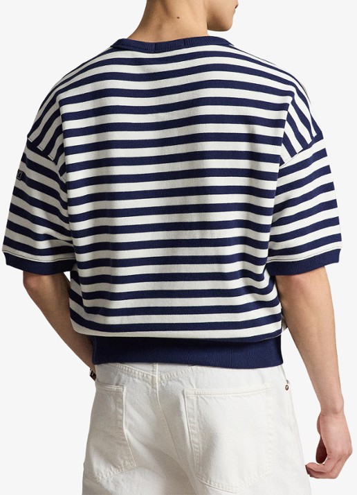 Ralph Lauren Sweater met streepprint - achterkant newport navy/white / donkerblauw