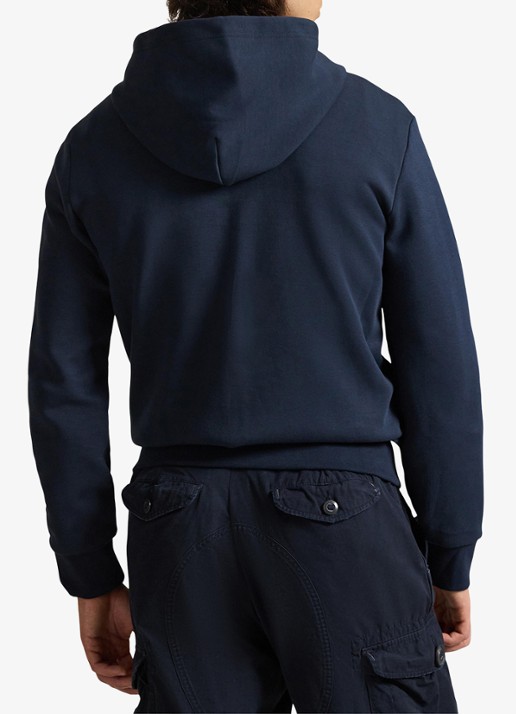 Ralph Lauren Sweatvest met capuchon en logoborduring  - achterkant aviator navy