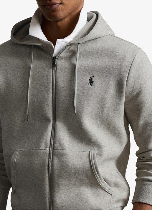 Ralph Lauren Sweatvest met capuchon en logoborduring  - detail 4 lt sport heather