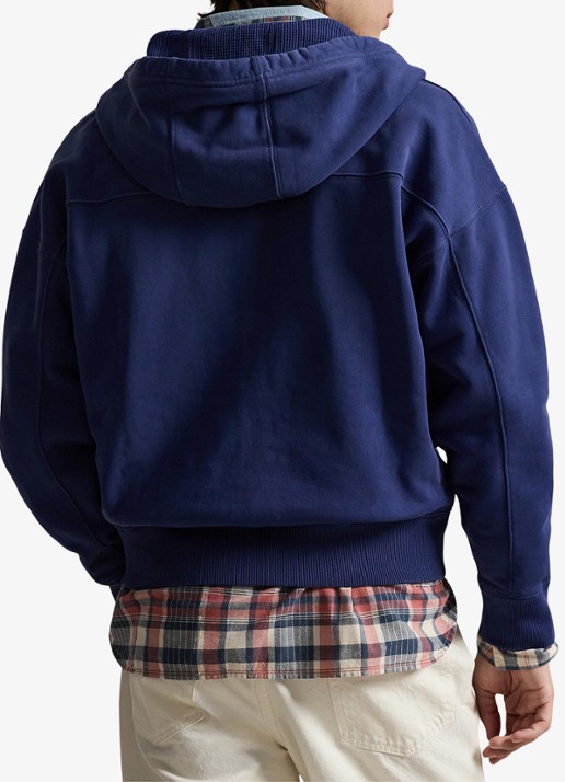 Ralph Lauren Sweatvest met capuchon en steekzakken - achterkant dark cobalt-2x28