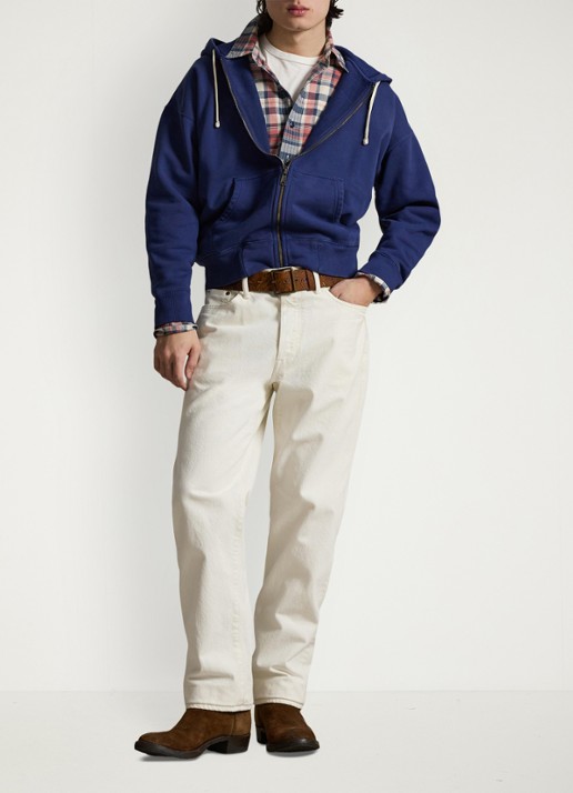 Ralph Lauren Sweatvest met capuchon en steekzakken - voorkant 3 dark cobalt-2x28