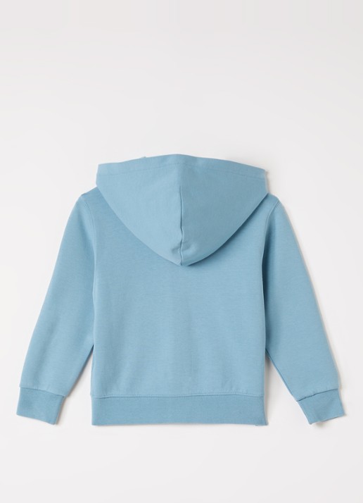 Ralph Lauren Sweatvest met capuchon - achterkant blauwgrijs
