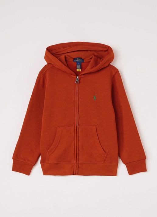 Ralph Lauren Sweatvest met logo - voorkant 2 orange