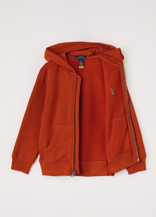 Ralph Lauren Sweatvest met logo - voorkant 3 orange