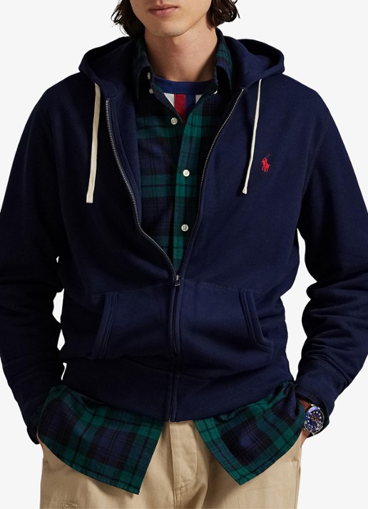 Ralph Lauren Sweatvest met logoborduring en capuchon