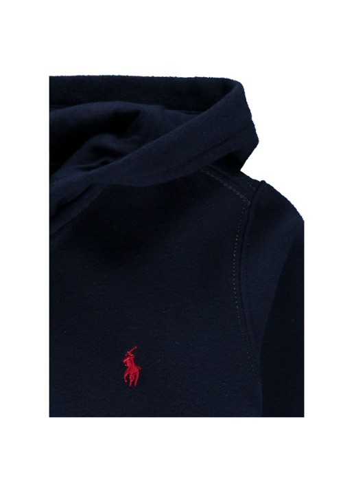Ralph Lauren Sweatvest met logoborduring en capuchon - detail 4 donkerblauw