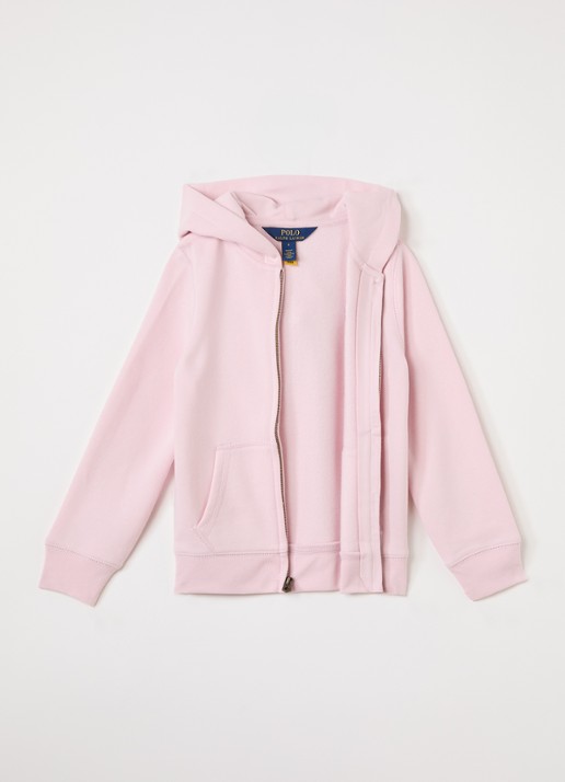 Ralph Lauren Sweatvest met logoborduring - voorkant 2 roze