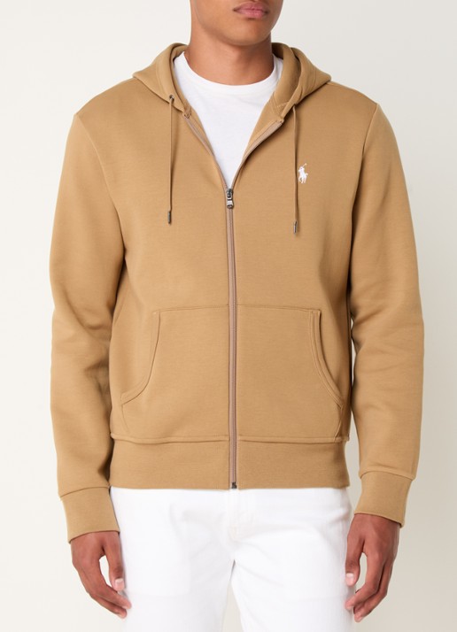 Ralph Lauren Sweatvest met steekzakken en logoborduring - detail new bronze / camel