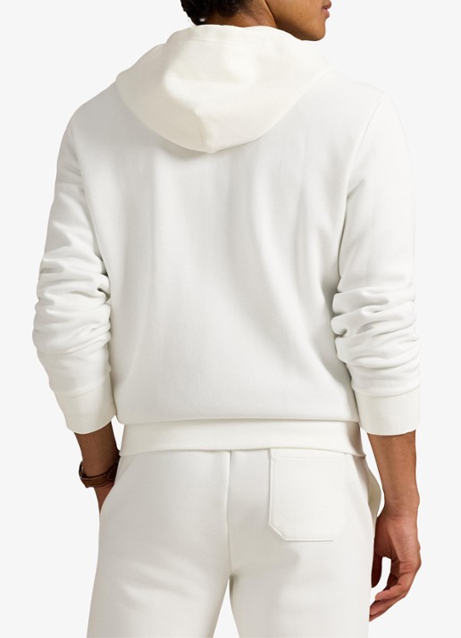 Ralph Lauren Sweatvest met steekzakken en logoborduring - achterkant 2 white / wit