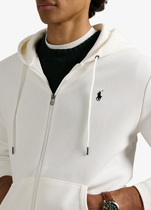 Ralph Lauren Sweatvest met steekzakken en logoborduring - detail 5 white / wit