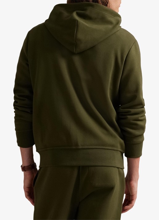 Ralph Lauren Sweatvest met steekzakken en logoborduring - achterkant company olive / olijfgroen