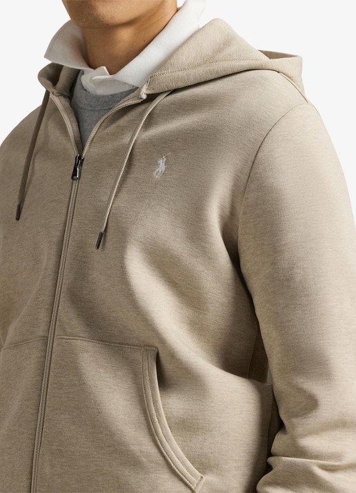 Ralph Lauren Sweatvest met steekzakken en logoborduring - detail 5 tuscan beige heather