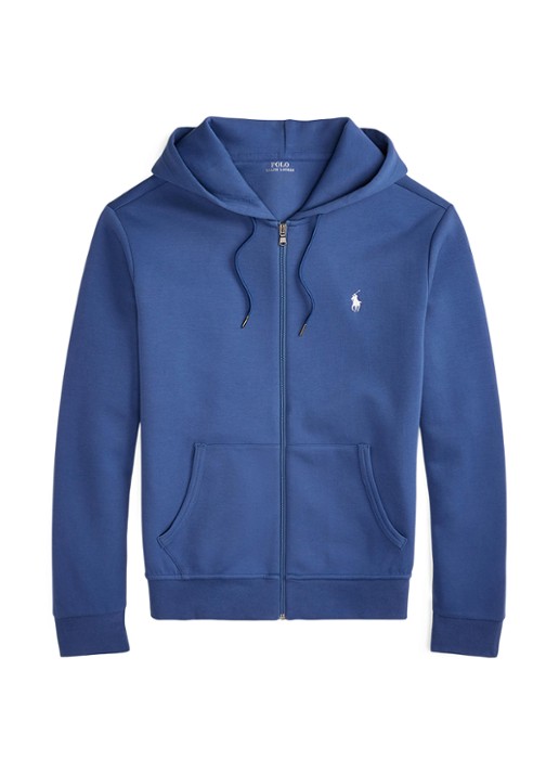 Ralph Lauren Sweatvest met steekzakken en logoborduring - voorkant 2 night navy