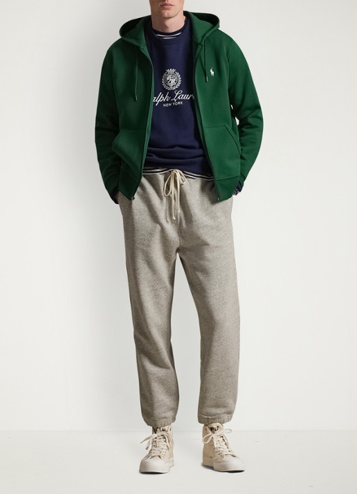 Ralph Lauren Sweatvest met steekzakken en logoborduring - voorkant 3 new forest