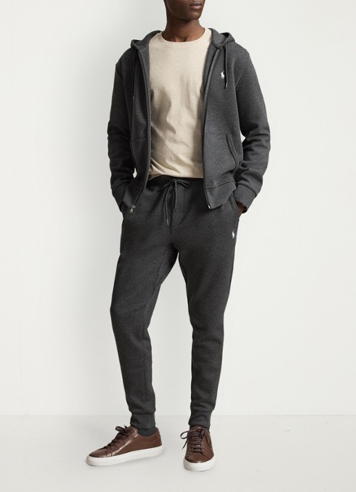 Ralph Lauren Sweatvest met steekzakken en logoborduring - detail 4 windsor heather / donkergrijs