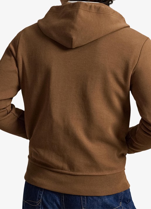 Ralph Lauren Sweatvest met steekzakken en logoborduring - achterkant 5 luggage brown / bruin