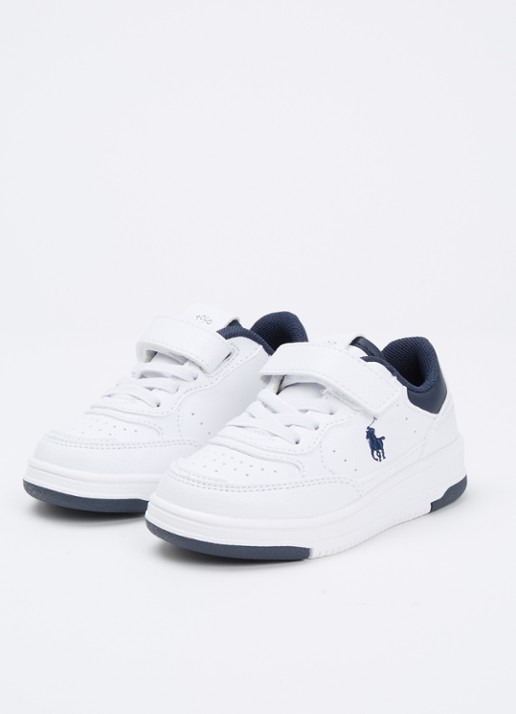 Ralph Lauren T-Masters Court sneaker met logo - voorkant 3 wit