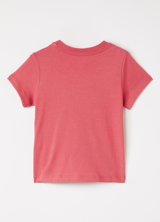 Ralph Lauren T-shirt jurk met logoprint - voorkant 2 cranberryrood