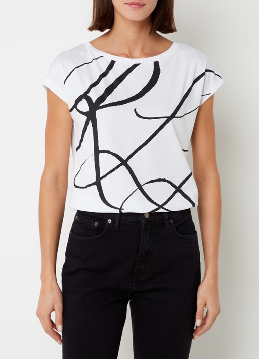 Ralph Lauren T-shirt met abstract dessin - detail 7 white / wit