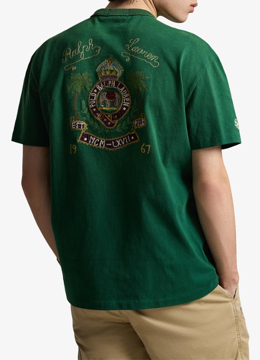 Ralph Lauren T-shirt met borduring en backprint - achterkant 3 new forest-2z8d