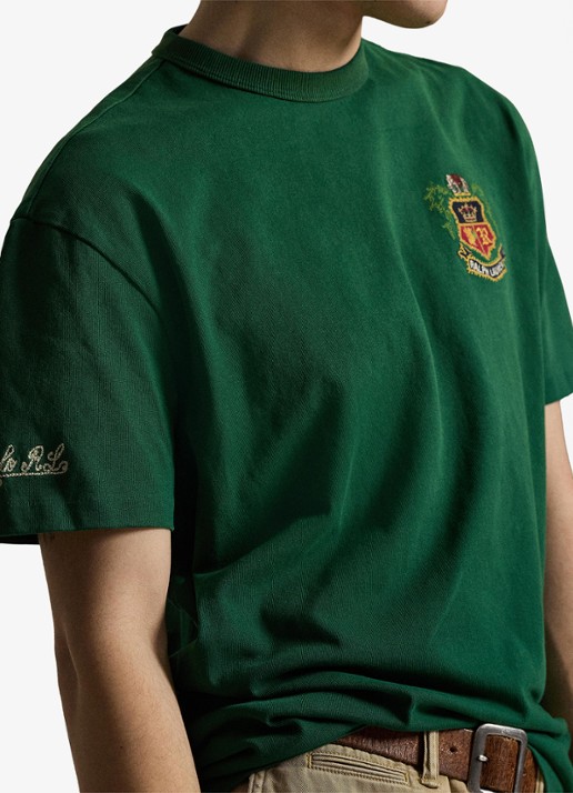 Ralph Lauren T-shirt met borduring en backprint - detail 5 new forest-2z8d