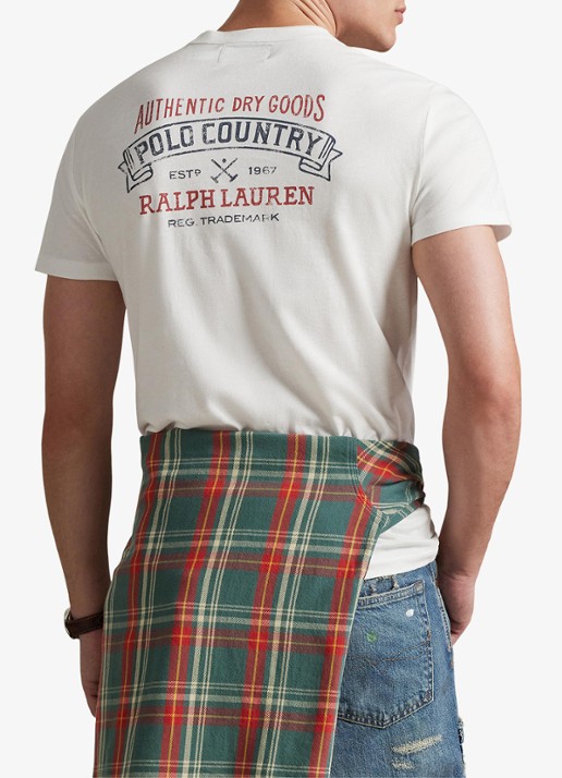 Ralph Lauren T-shirt met front- en backprint - achterkant white / wit