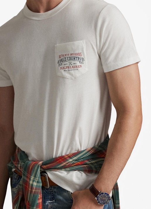 Ralph Lauren T-shirt met front- en backprint - detail 3 white / wit