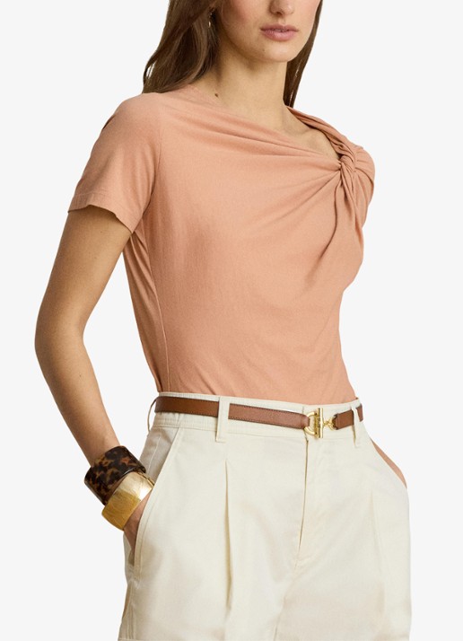 Ralph Lauren T-shirt met knoopdetail