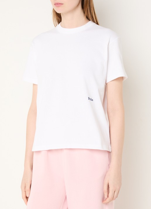 Ralph Lauren T-shirt met logo- en backprint - achterkant wit