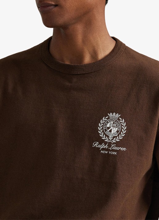 Ralph Lauren T-shirt met logo- en backprint - detail 5 branch brown-3s7t