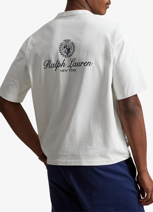 Ralph Lauren T-shirt met logo- en backprint - achterkant 5 white / wit