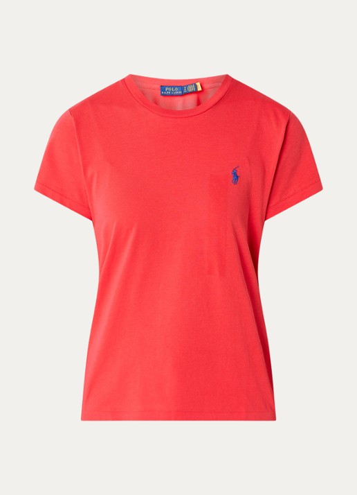 Ralph Lauren T-shirt met logo - voorkant 2 koraal