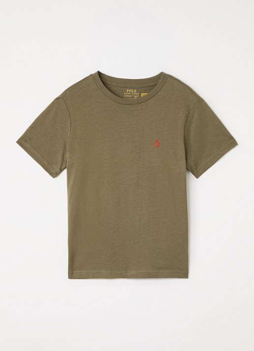 Ralph Lauren T-shirt met logo - voorkant olijfgroen
